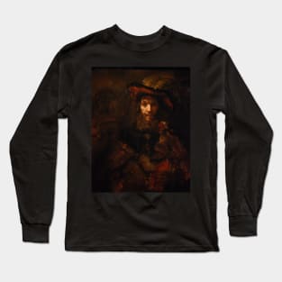 Knight with Falcon by Rembrandt Long Sleeve T-Shirt